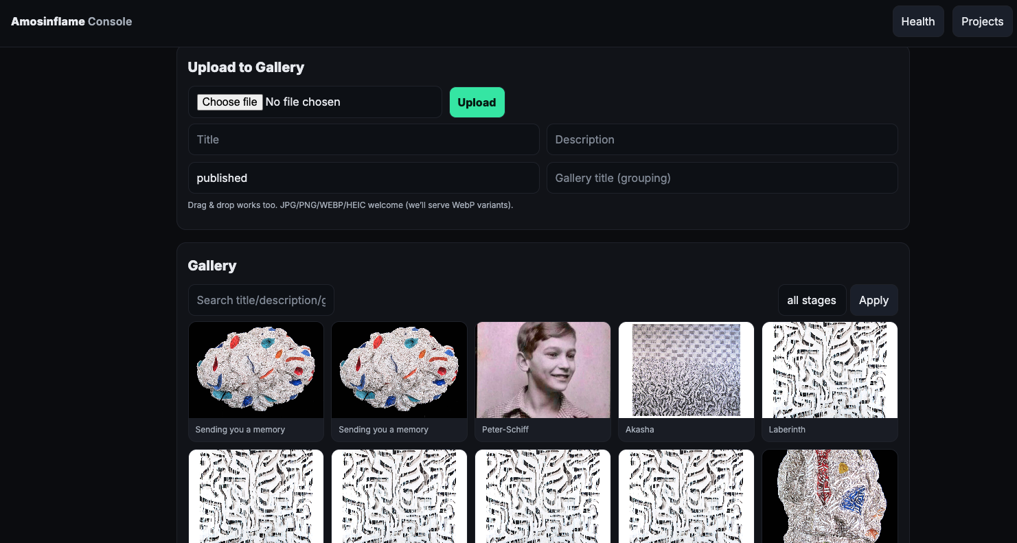 Amos van Gelder Gallery & API